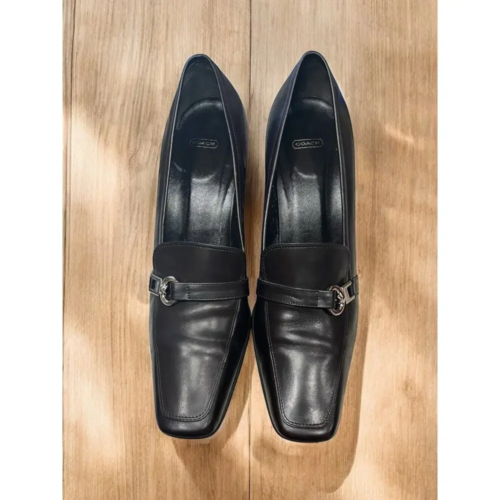 Vintage Coach P030 Deborah Calf Leather Pumps Size 7B - Picture 5 of 9